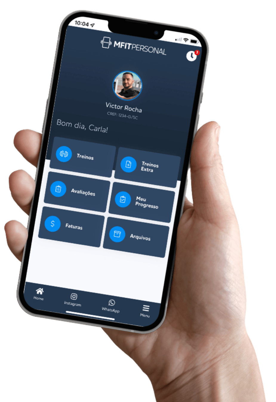 Painel do App MFIT Personal