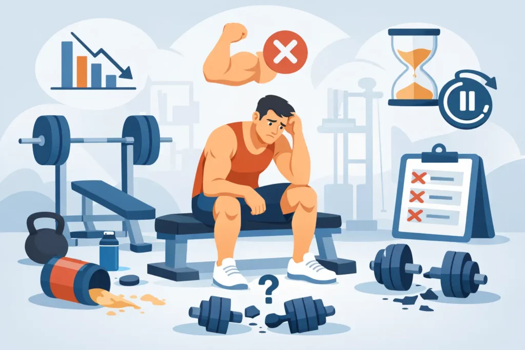 9 erros no treino de hipertrofia que travam ganhos