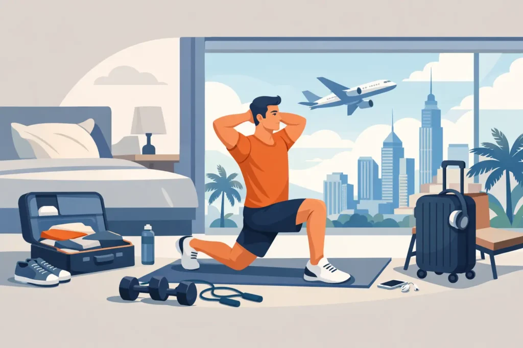 Como adaptar treino em viagem sem perder ritmo