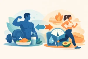 Ganho de massa muscular e perda de gordura
