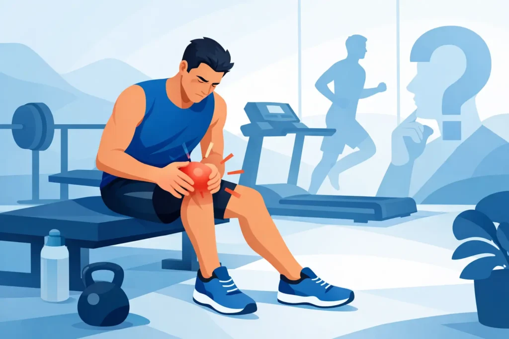 Treino com dor no joelho: quando parar?