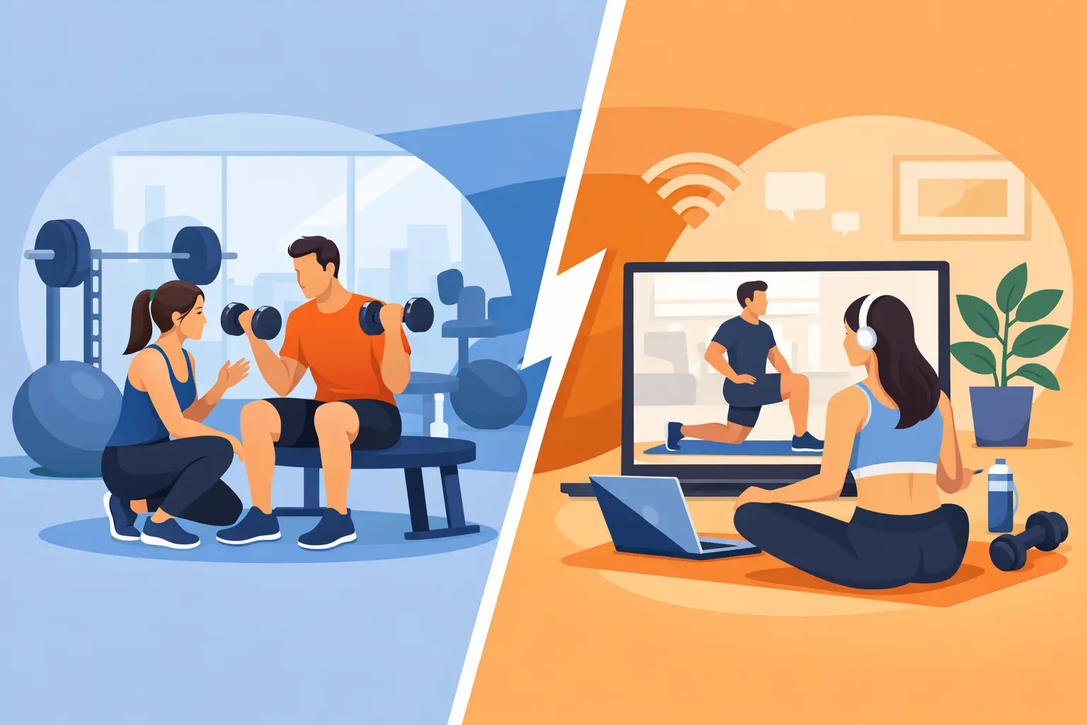 Treino presencial versus online: qual rende mais?