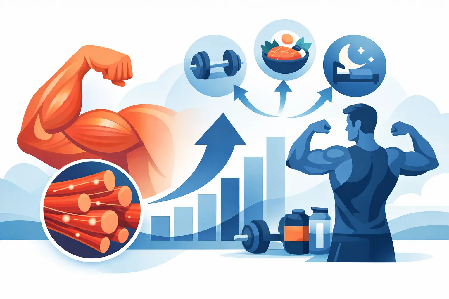 Hipertrofia muscular e o que faz você crescer