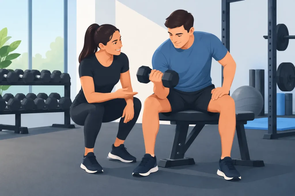 Sedentário começa musculação com segurança